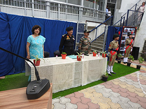 NCC air wing junior division in DAV Lakkar Bazaar 