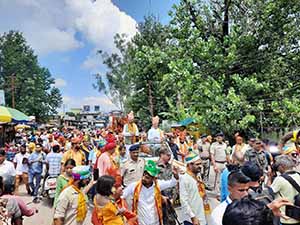 Janamashtmi Procession in Nurpur in Kangra on Aug 18