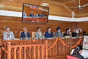 Seven Judges bench of Moot Court contest at Law university Shimla