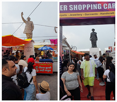 Statues of Atal and Indira at The Ridge in Shimla 