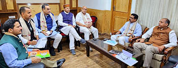 BJP Leaders at working committee meeting in Shimla on May 20, 2023