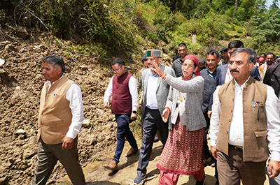 CM Sukhu In Rampur flood hit area 