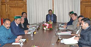 CM Sukhu at state cabinet meeting in Shimla 