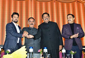 CM Sukhu, Anurag and Agnihotri and Kashyap at launch of DD national in Shimla 