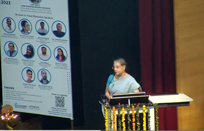 Prof Jayashankar from AIIMS Delhi speaking at IIT Mandi conclave on holistic heath  