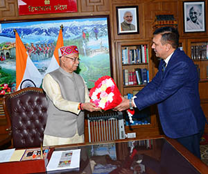 HP Guv with chairman of sainika board in Shimla 