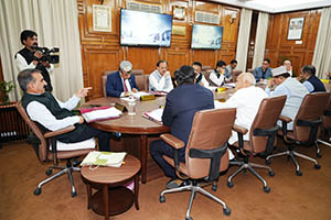 CM Sukhu chairing Cabinet meeting in Shimla on May 17, 2023 