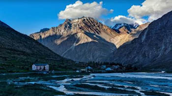 View of Lahaul valley at Jispa 