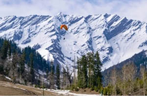 View of Dhauladhar in Kangra 