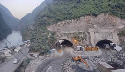 View of underconstruction Kiratpur-Manali highway by NHAI 