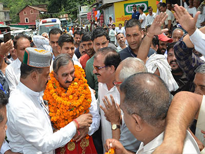 CM Sukhu in Nadaun his Home segment in Hamirpur 