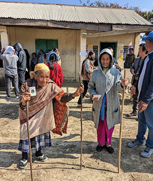 Naga woman voters in Kohima