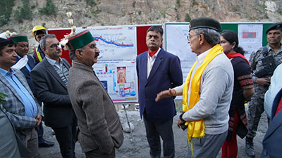 RK Singh and CM Sukhu in Kinnaur 