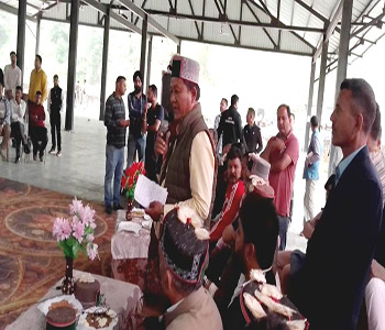 HM  Negi addressing farmers in Rohru 