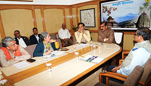 CM Sukhu at a review meeting with police officers of  law and order in HP in Shimla 