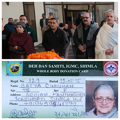 Shimla"s FormerMayorMomDonatesHerCadavar