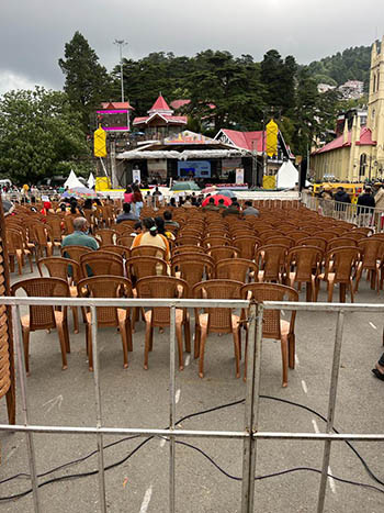 The view of Shimla summer fest stage at The Ride in Shimla city 
