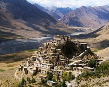 View of Spiti cold desert in Lahaul-Spiti of Himachal Pradesh