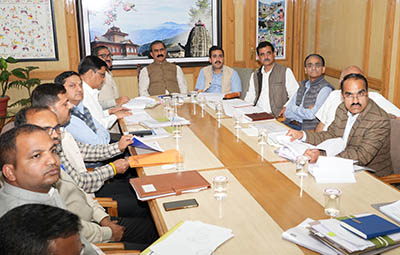 CM Sukhu and PWD min Singh at Meeting in Shimla 