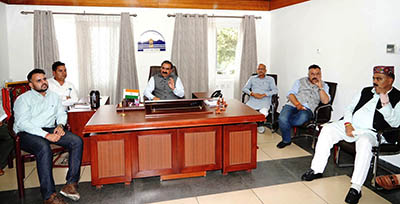 CM Sukhu at meeting with education department in Shimla on June 13, 2023