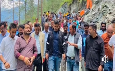 PWD min Vikramaditya visits Sainj, Kullu, Bhuntar 