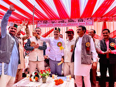 HP PWD Minister Vikramaditya Singh at Khatnol in Shimla rural 