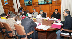 CM Sukhu presiding over the Cabinet Meeting in Shimla 