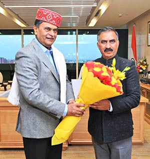 CM Sukhu with RK Singh Union power minister in New Delhi 