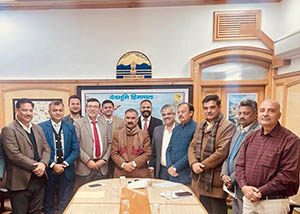 Hinduja Group delegation with CM Sukhu in Shimla 