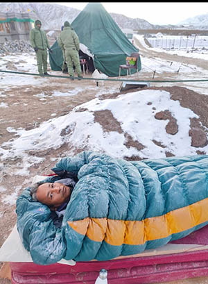 Sonam Wangchuk in Phang observing Climate Fast in Ladakh 