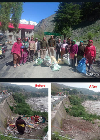 People collecting waste in HPSLSA-launched campaign in HP 