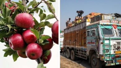 AppleLaden Truck in Shimla 