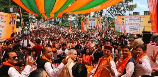 BJPLeadersatPartyRally in Shimla on May 12