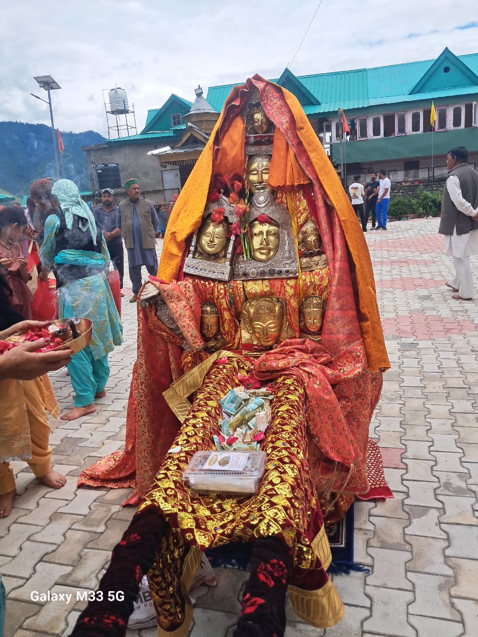 Idols of Bakraloo kept   in premises of Temple at Dalgaon 