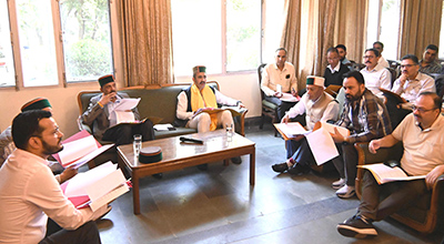 Vikramaditya Chairs meeting of BhimaKali trust at Sarahan 