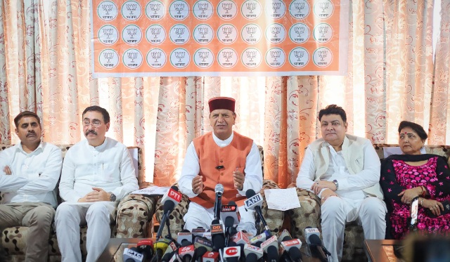 BJP Chief Rajeev Bindal in Dharamshala 