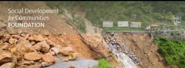 Imag of SDC Foundation showing Pictures of landslide in Uttarakhand 