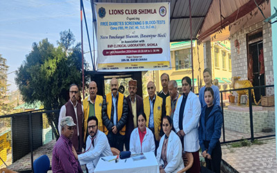 Lions Club Shimla Health camp at Basantpur 