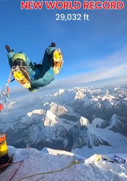 Amazing Backflip at Mt Everest by Steve 