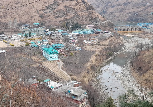 View of Hatkoti along Pabbar River valley in Shimla district 