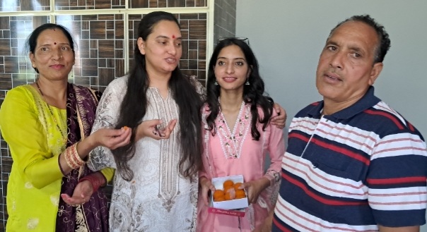 Taruna  with her patents in Rati Mandi Himachal 