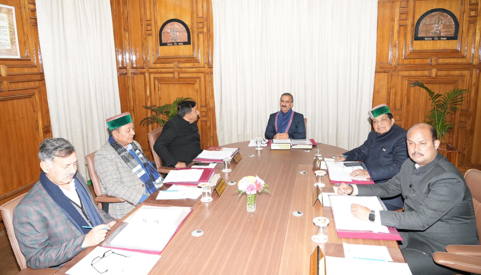 HPCM Sukhu Presiding over Cabinet Meeting inShimla 