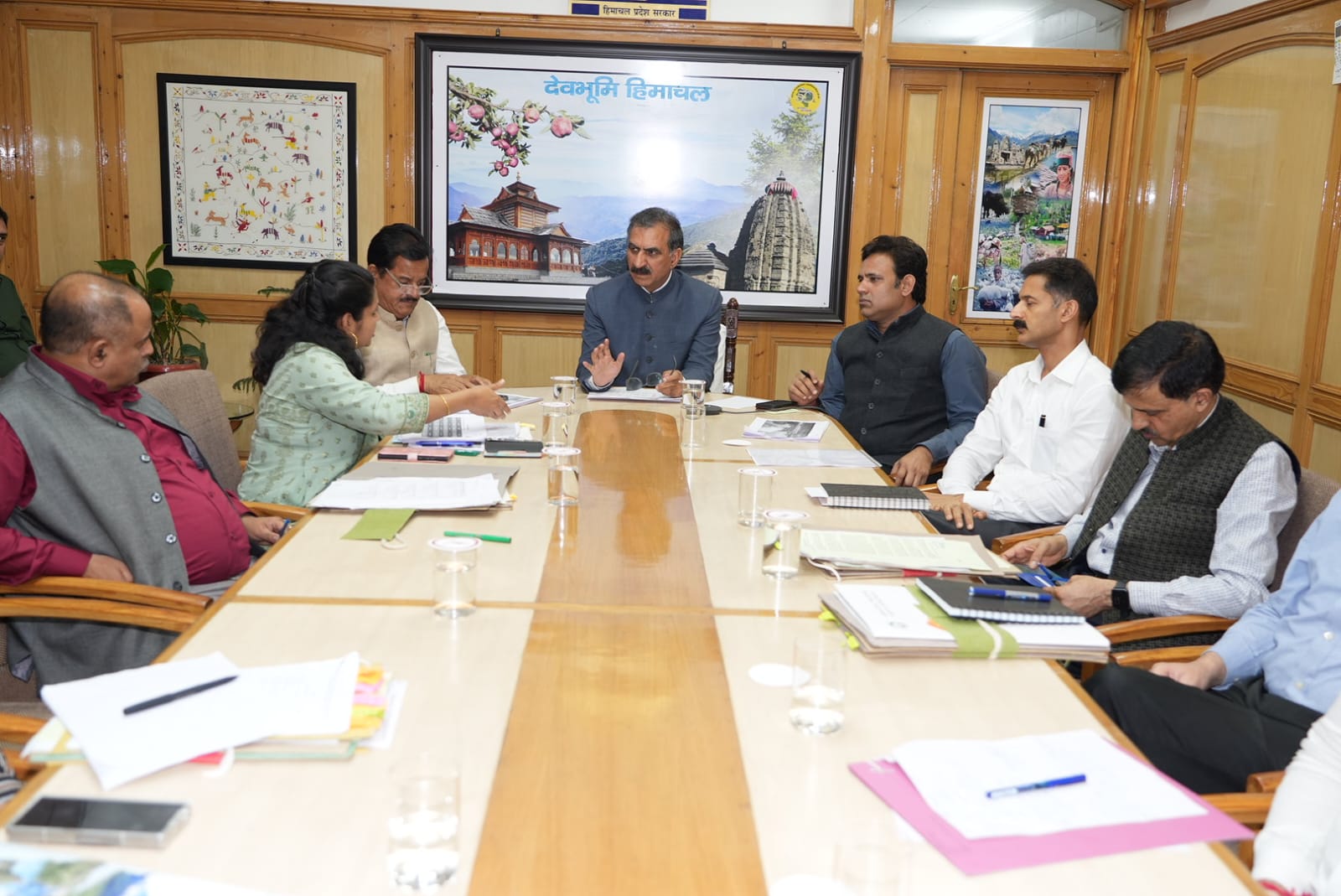 CM Sukhu presiding meeting of tourism in Shimla 