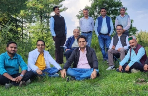 IITBombay team with farmers at Sheelghat in Shimla district 