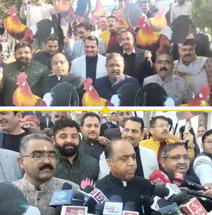 BJP MLAs Stage Protest against the Jungli Murga  FIR in Dharamshala  