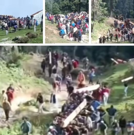 Kuruds being carried to Kala Bag near Choordhar  by devotees   