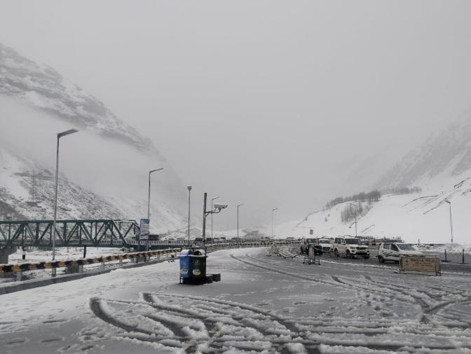 Lahaul-Spiti view in winter 