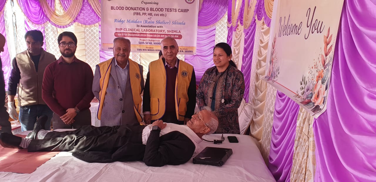 Shimla Lions Club Blood Donation Camp in Shimla