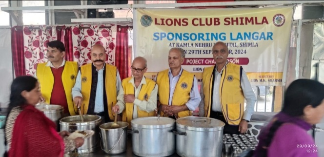 Shimla's Lions Club Serves Langar at KNH 