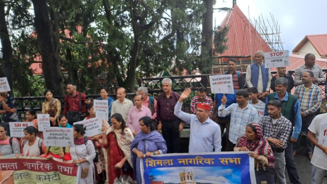 Nagrik Sabha protest in Shimla on Aug 28